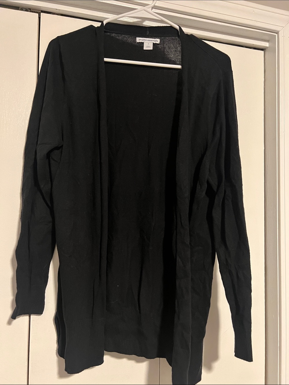 Amazon Essentials Black Open-Front Lightweight Women’s Cardigan
